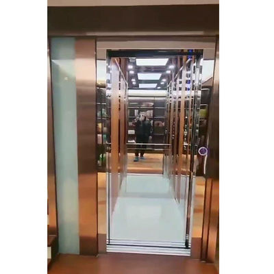 स्टेनलेस स्टील केबल ट्रैक्शन छोटे आवासीय लिफ्ट सुचारू रूप से चल रहा है 0.6 M/S
