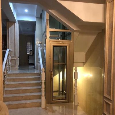 बड़े सिलेंडर माइक्रोप्रोसेसर नियंत्रण आवासीय हाइड्रोलिक लिफ्ट होम दर्शनीय स्थल निजी के लिए केबिन