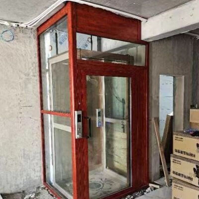 डेक फ्लोर 5 स्टॉप के साथ छोटे घर लिफ्ट 4.7 Kw मोटर 0 M गड्ढा गहराई