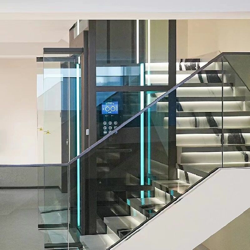 30 मीटर तक की यात्रा ऊंचाई सुरक्षा सेंसर और स्वचालित स्लाइडिंग दरवाजे के साथ होम लिफ्ट